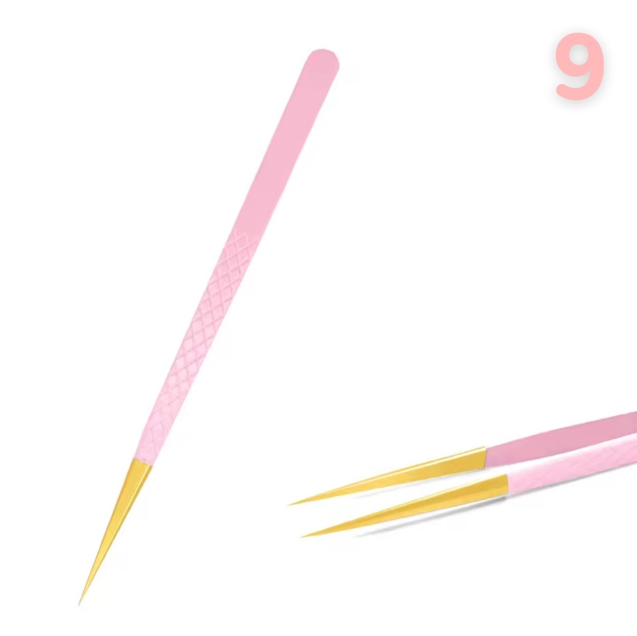 Pincettes à cils en acier inoxydable rose